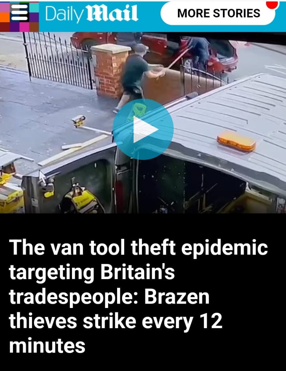 Daily Mail report on tool theft from tradespeople's vans